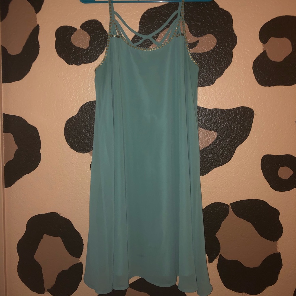 Teal Love Contemporary Dress